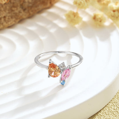 [Lumi Jewels]Radiant Colorful Multi Cut Daily Ring