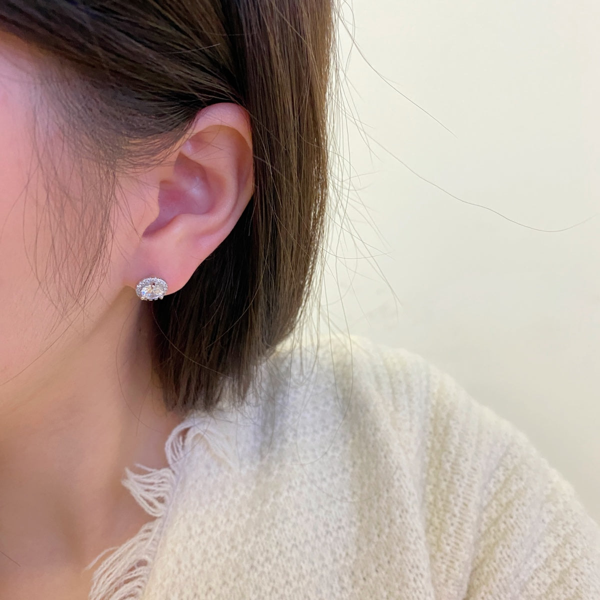 [Lumi Jewels]Classic Princess Round Shape Earrings