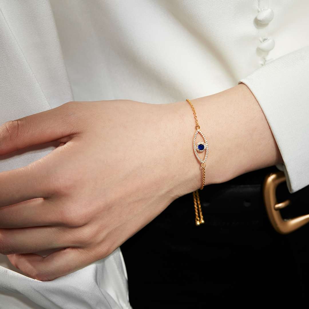 [Lumi Jewels]Devil's Eye Hollow Design Bracelet
