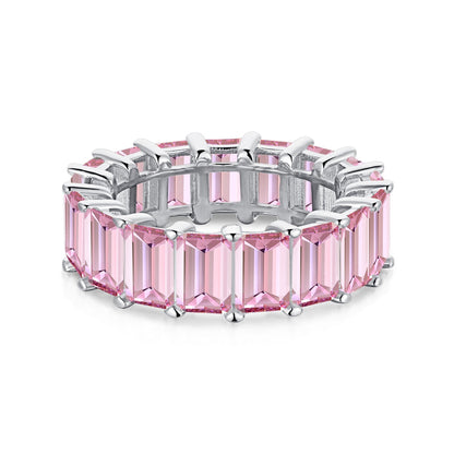 [Lumi Jewels]0.75 Carat Elegant Emerald Cut Tennis Ring