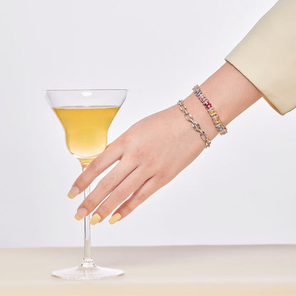 [Lumi Jewels]Delicate Colorful Multi Cut Party Bracelet