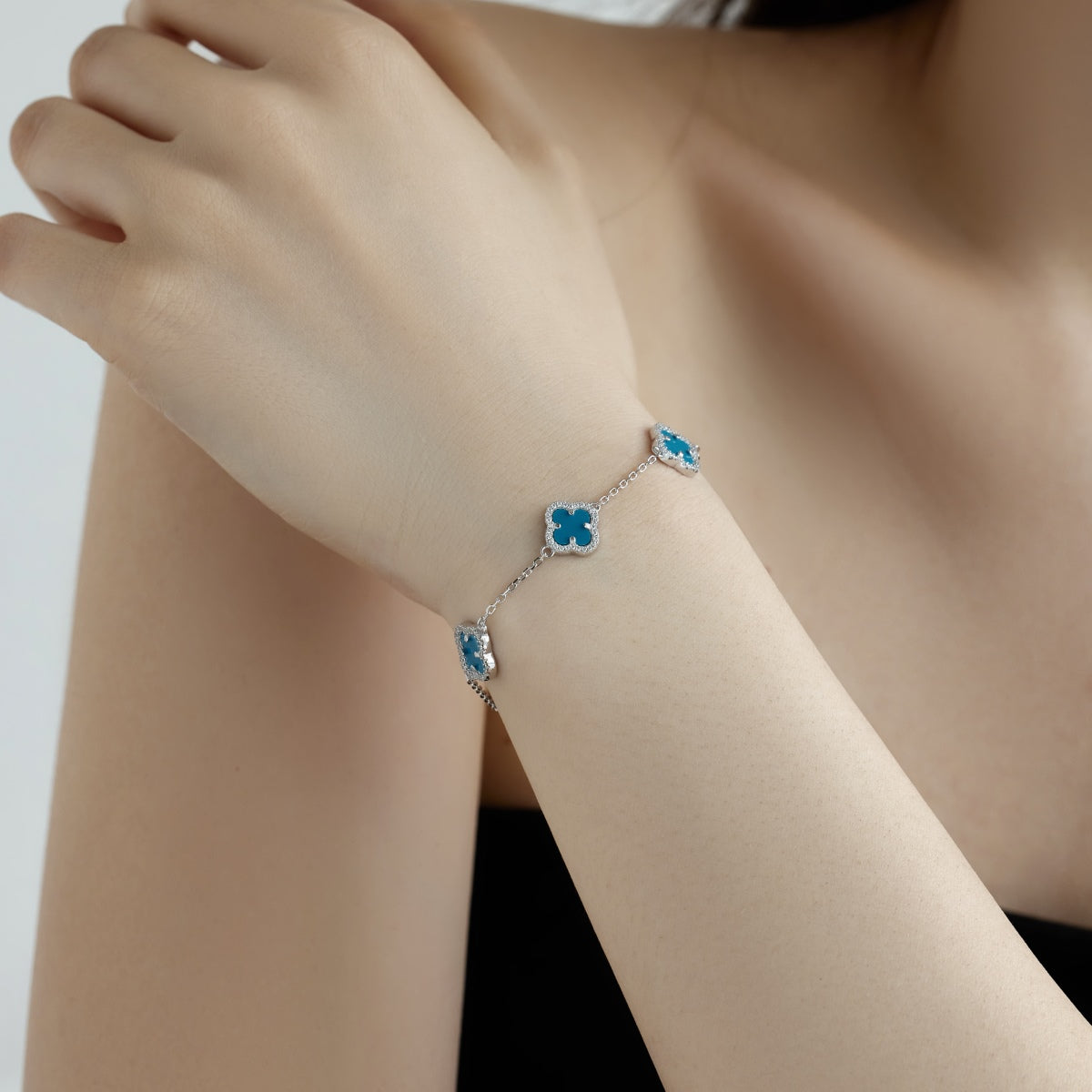 [Lumi Jewels]Four-Leaf Clover Exquisite Bracelet