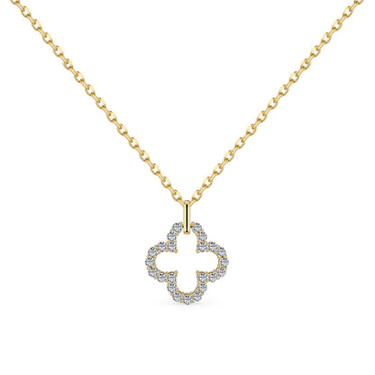 [Lumi Jewels]Four-Leaf Clover Hollow Design Exquisite Necklace