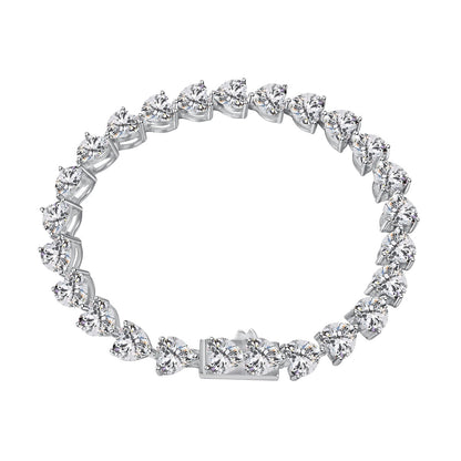 [Lumi Jewels]0.75 Carat Elegant Romantic Heart Shape Lover Bracelet