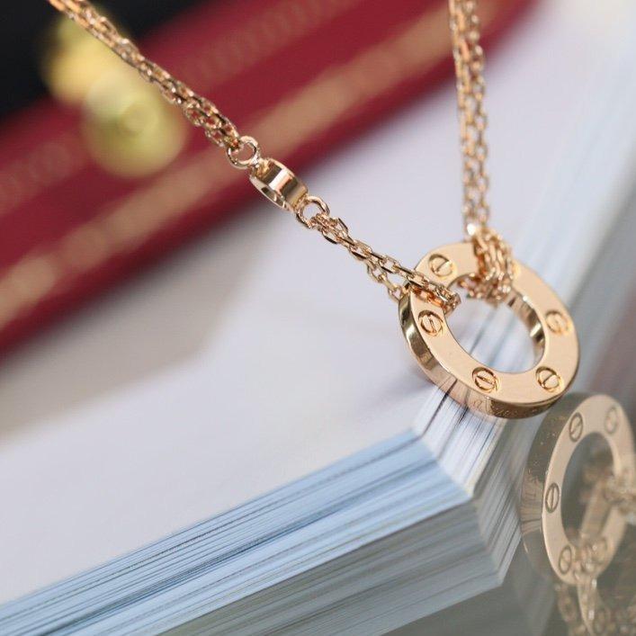 [Lumi Jewels]COLLIER LOVE RÉGLABLE OR ROSE 2 DIAMANTS