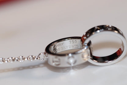 [Lumi Jewels]COLLIER LOVE OR ROSE ET ARGENT
