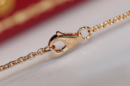 [Lumi Jewels]COLLIER LOVE OR ROSE ET ARGENT