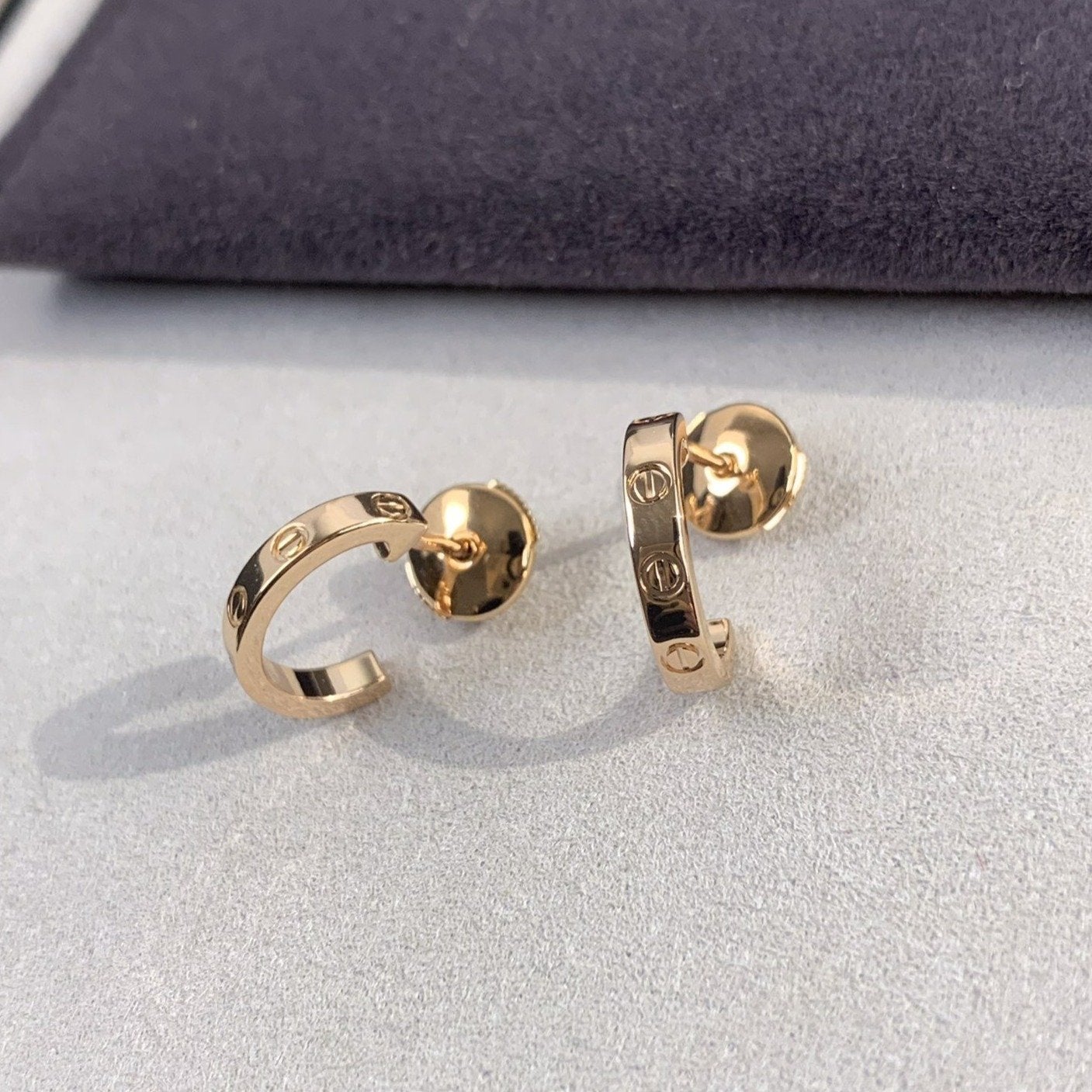 [Lumi Jewels]BOUCLES D'OREILLES LOVE 2.65MM OR ROSE