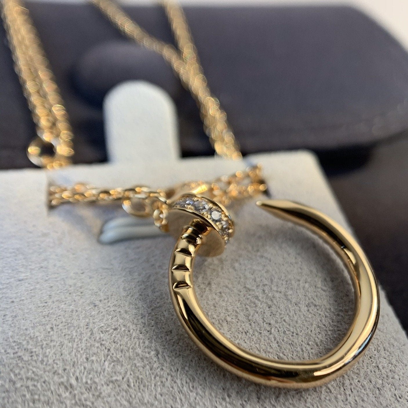 [Lumi Jewels]JUSTE NECKLACE PINK GOLD DIAMONDS