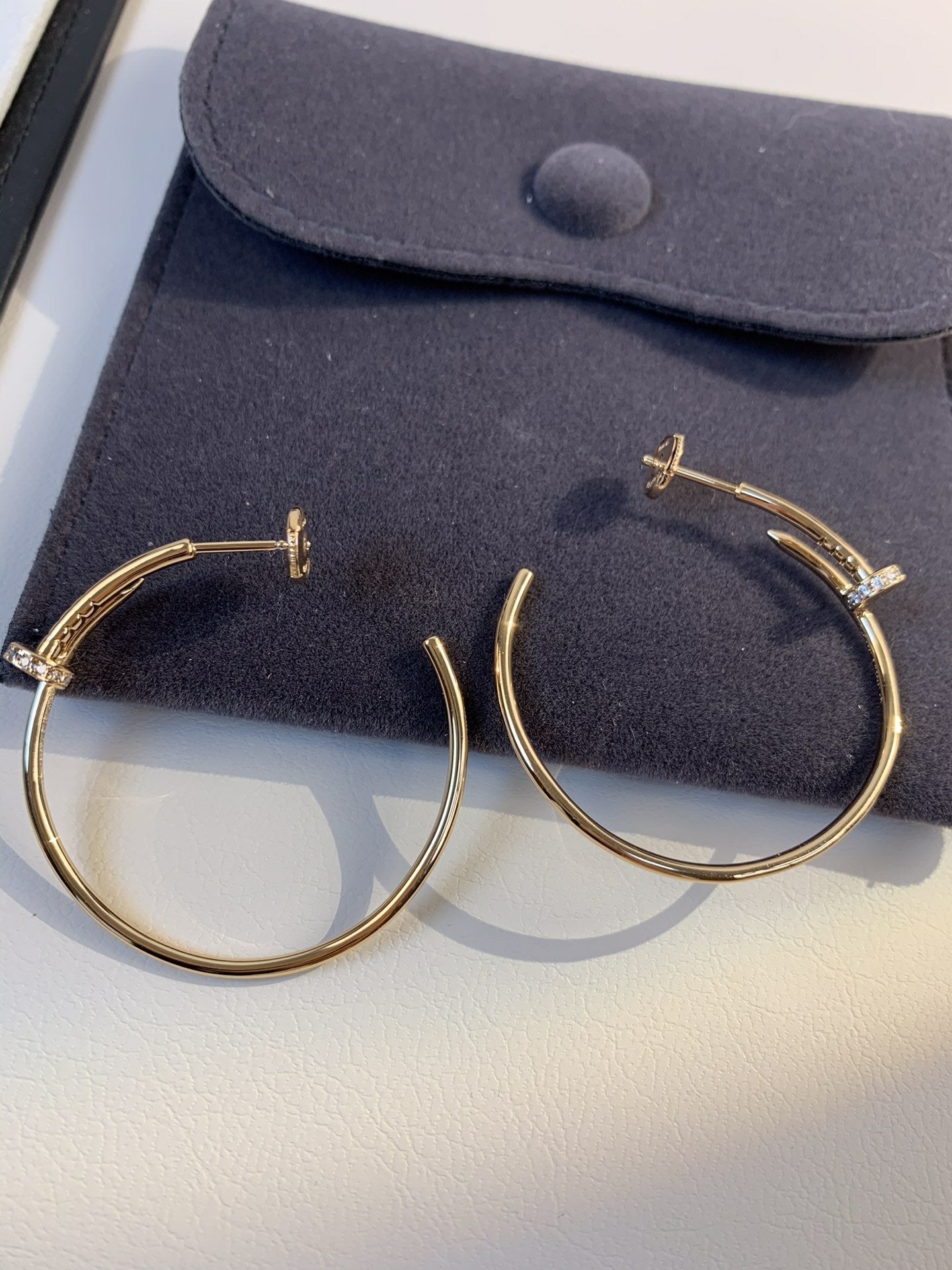 [Lumi Jewels]JUSTE EARRINGS GOLD DIAMONDS 1.8MM