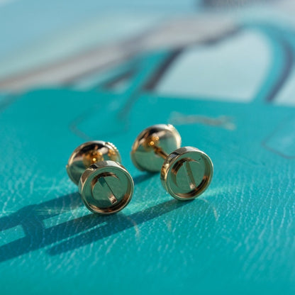 [Lumi Jewels]BOUCLES D'OREILLES LOVE OR ROSE 10MM