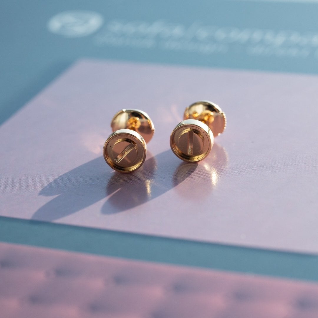 [Lumi Jewels]BOUCLES D'OREILLES LOVE OR ROSE 10MM