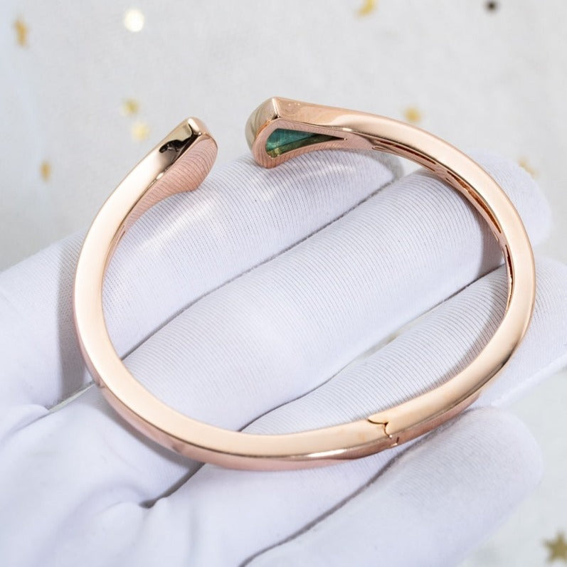 [Lumi Jewels]DREAM BRACELET OPEN MALACHITE PINK GOLD