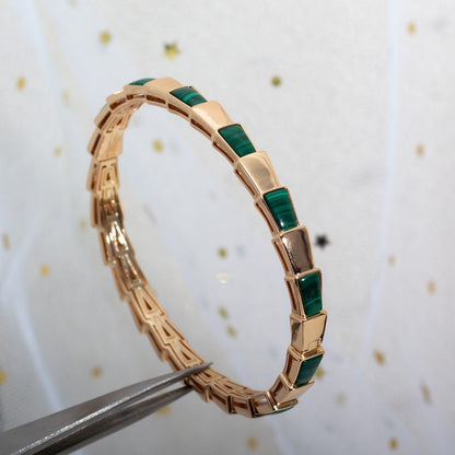 [Lumi Jewels]SERPENTI BRACELET PINK GOLD MALACHITE