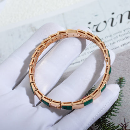 [Lumi Jewels]SERPENTI BRACELET PINK GOLD MALACHITE