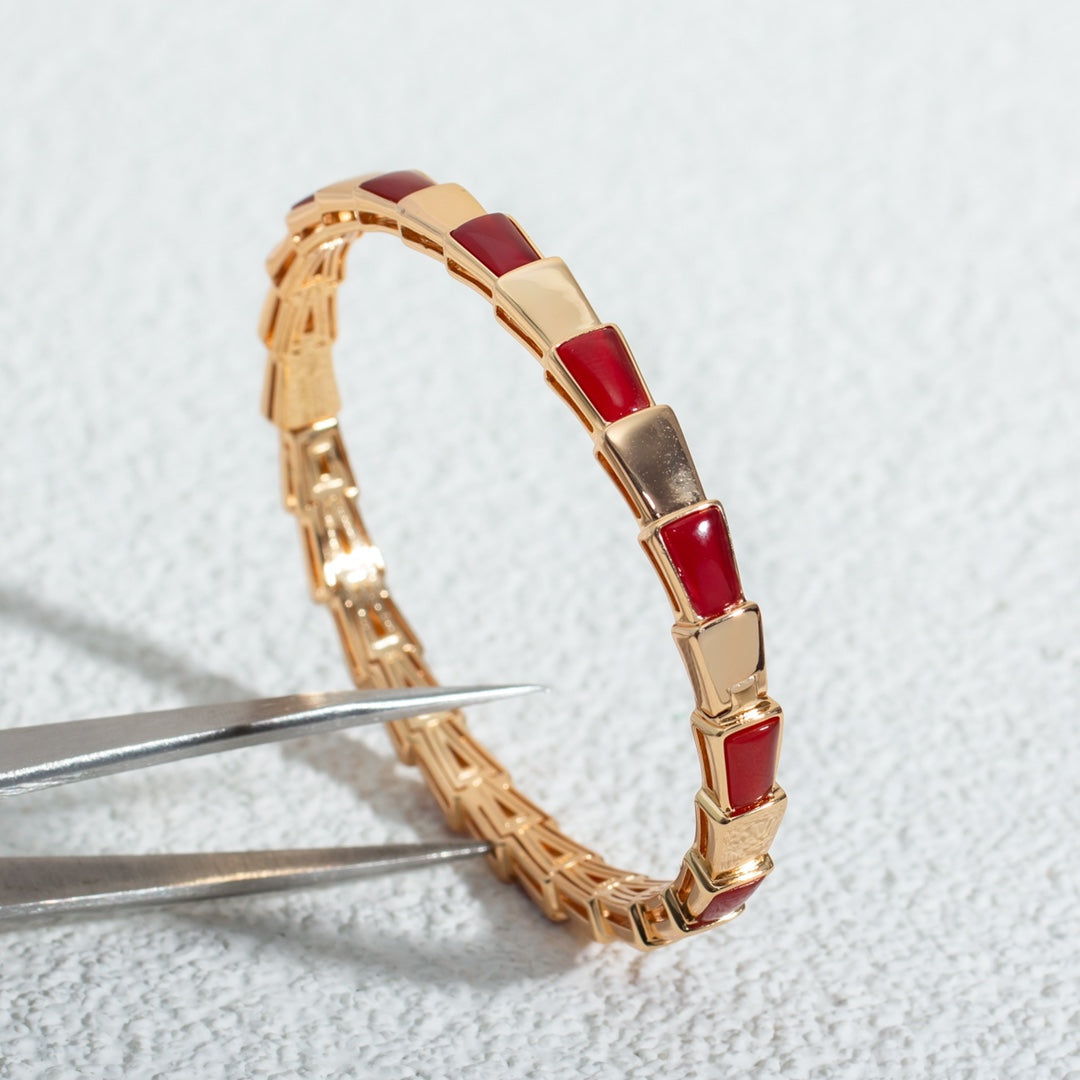 [Lumi Jewels]SERPENTI BRACELET PINK GOLD RUBELLITE