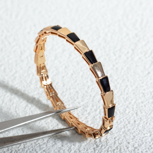 [Lumi Jewels]SERPENTI BRACELET PINK GOLD ONYX