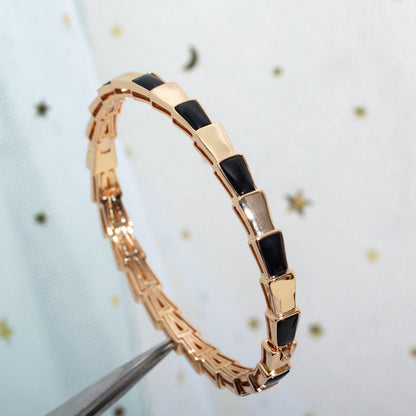 [Lumi Jewels]BRACELET SERPENTI OR ROSE ONYX