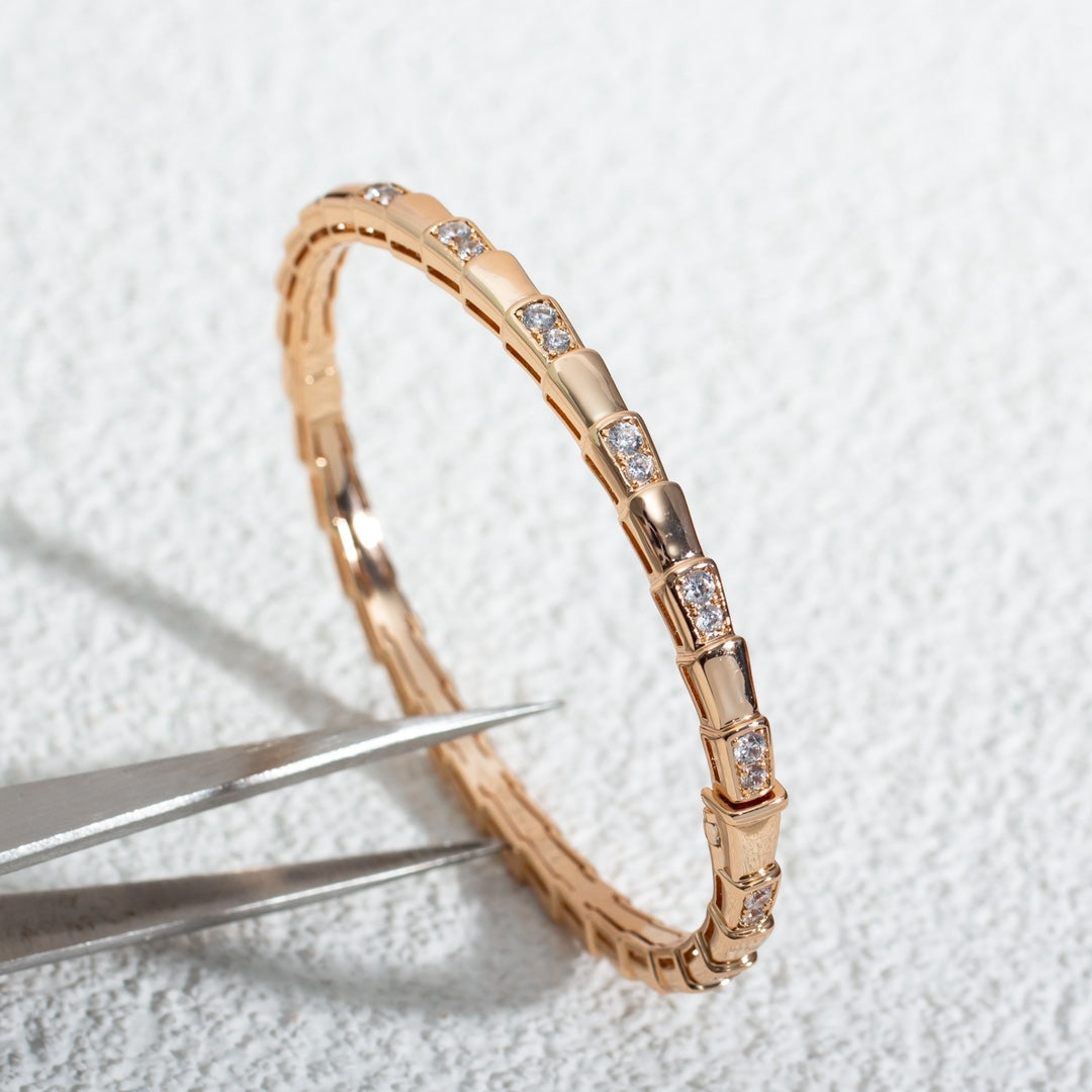 [Lumi Jewels]BRACELET SERPENTI OR ROSE DIAMANT
