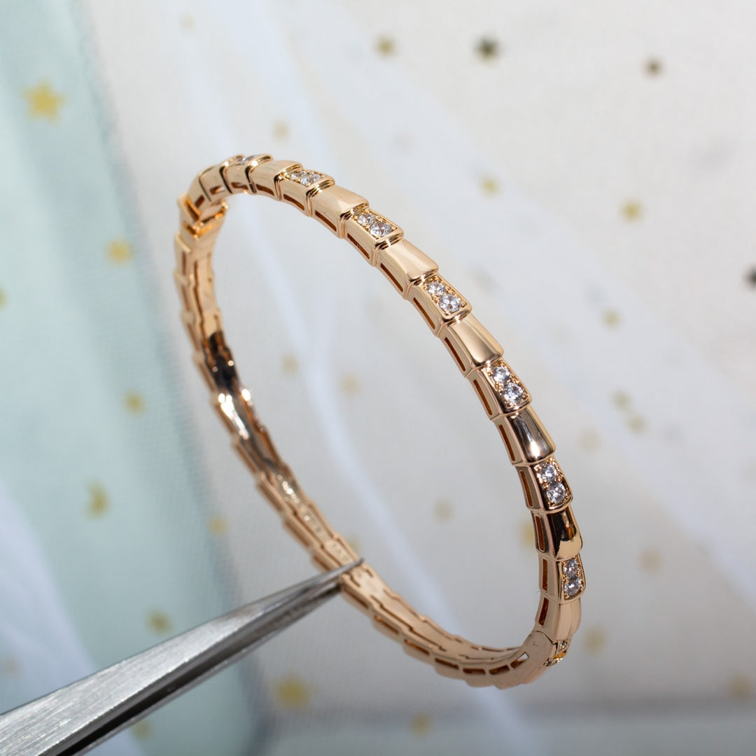 [Lumi Jewels]BRACELET SERPENTI OR ROSE DIAMANT