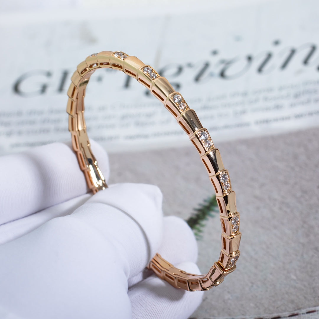 [Lumi Jewels]BRACELET SERPENTI OR ROSE DIAMANT