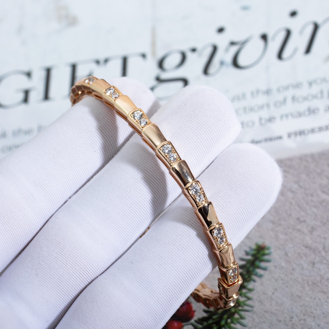 [Lumi Jewels]BRACELET SERPENTI OR ROSE DIAMANT