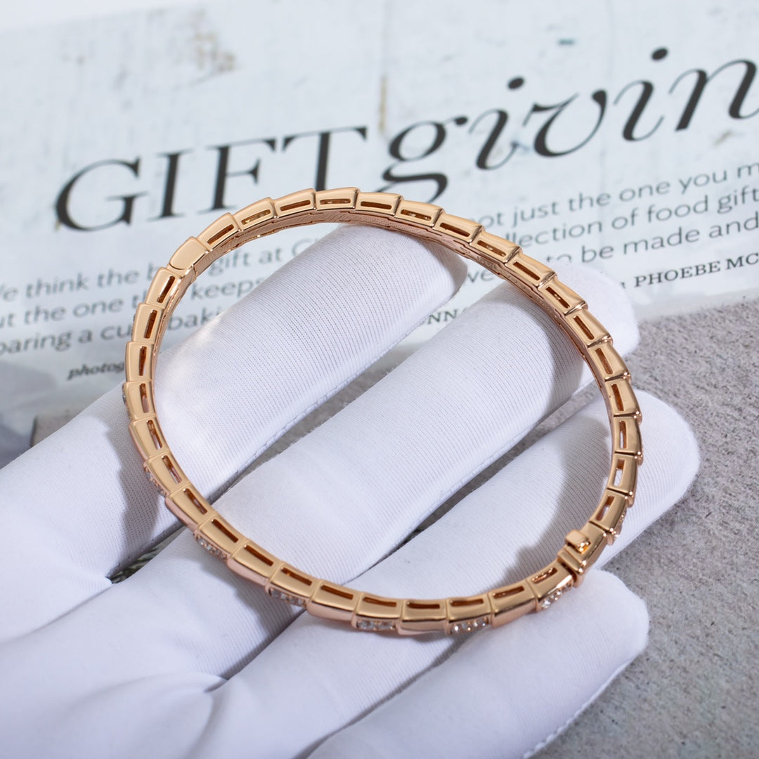 [Lumi Jewels]BRACELET SERPENTI OR ROSE DIAMANT