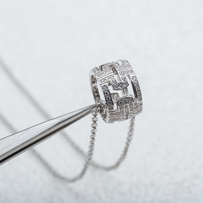 [Lumi Jewels]COLLIER PARENTESI ARGENT DIAMANT