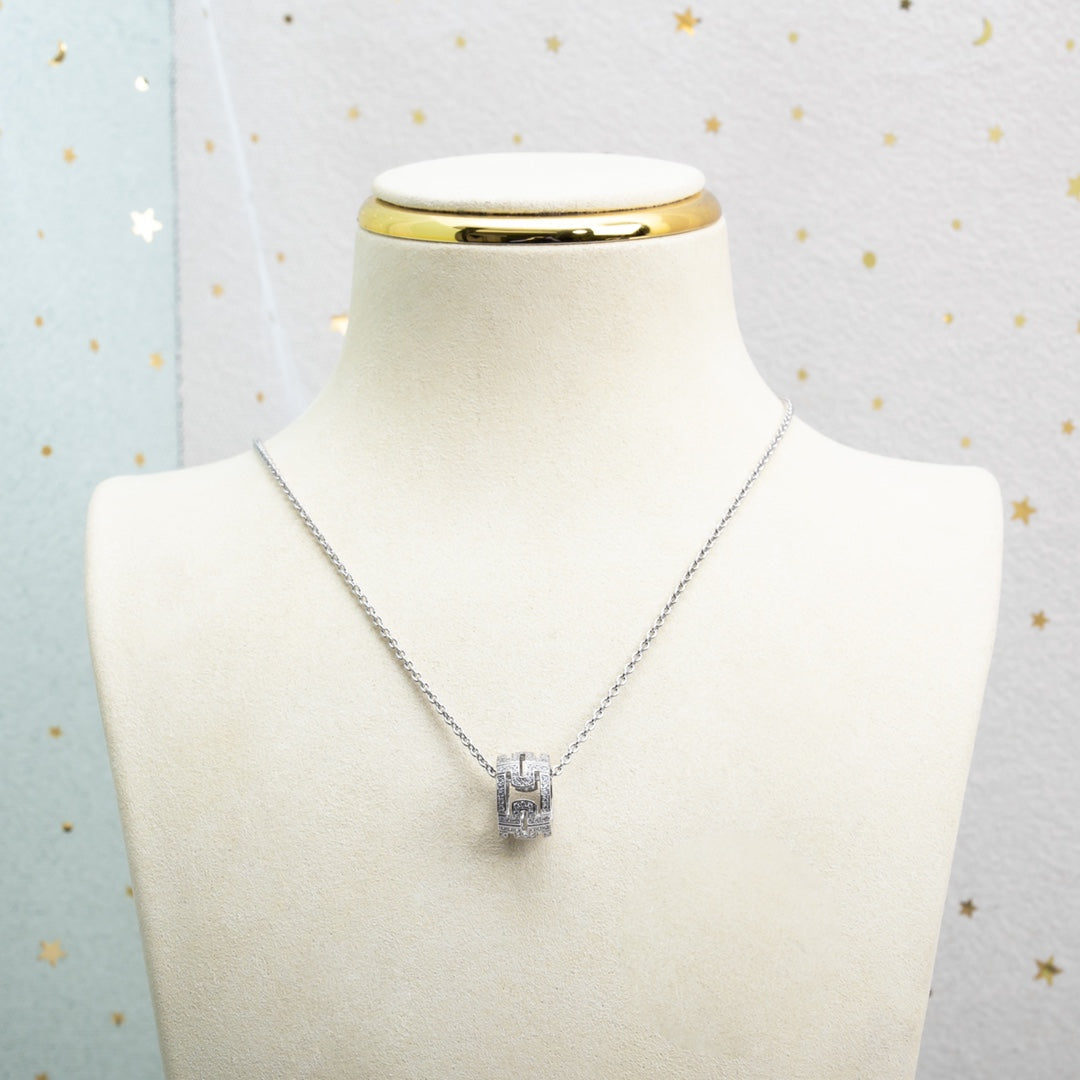 [Lumi Jewels]COLLIER PARENTESI ARGENT DIAMANT