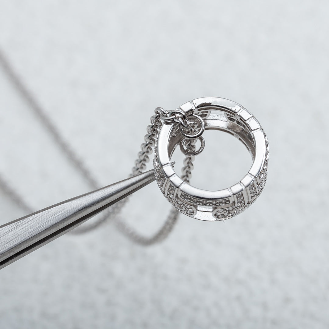 [Lumi Jewels]COLLIER PARENTESI ARGENT DIAMANT