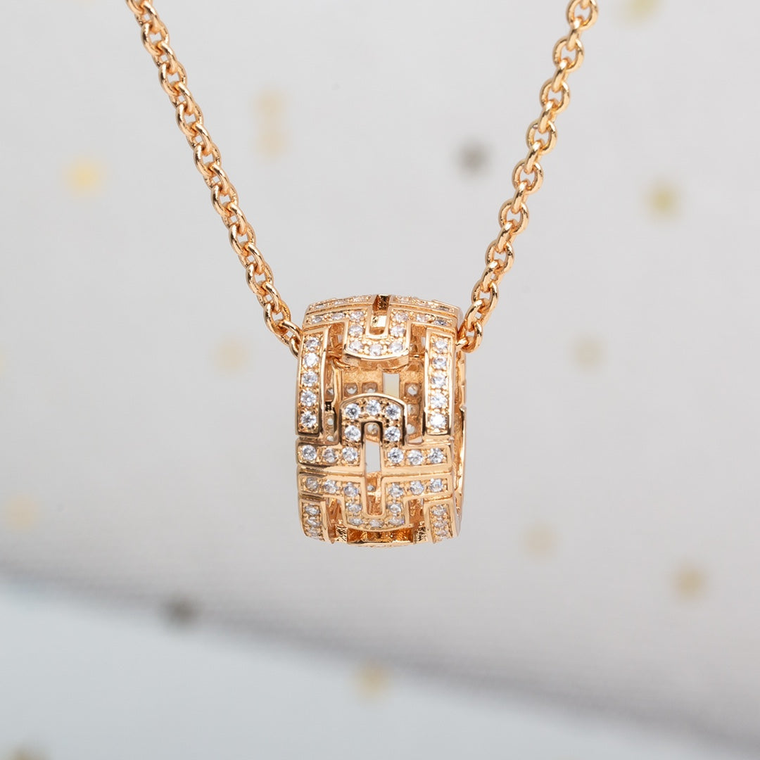 [Lumi Jewels]COLLIER PARENTESI OR ROSE DIAMANT