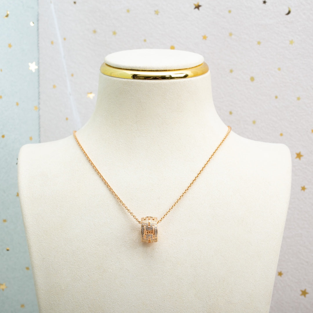 [Lumi Jewels]COLLIER PARENTESI OR ROSE DIAMANT