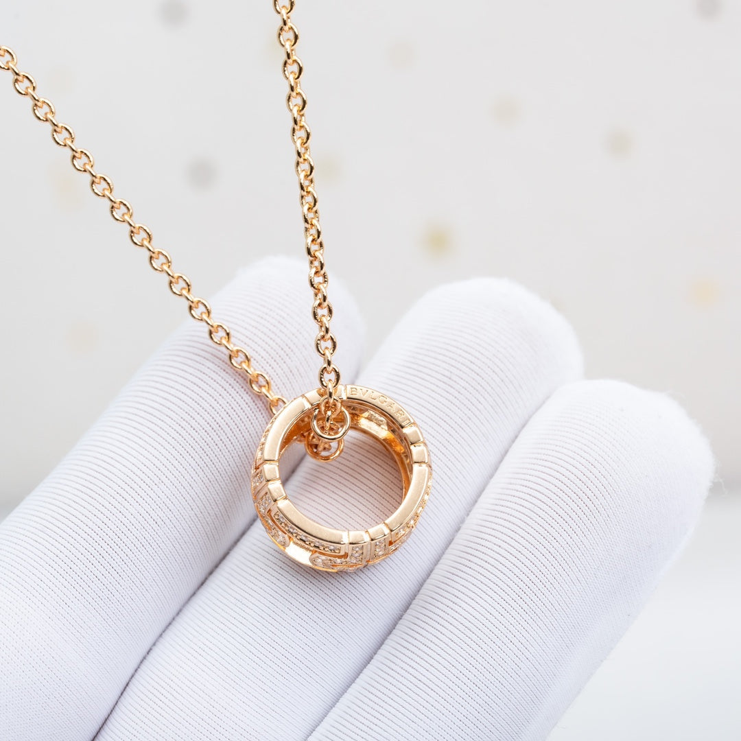 [Lumi Jewels]COLLIER PARENTESI OR ROSE DIAMANT
