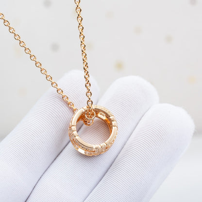 [Lumi Jewels]COLLIER PARENTESI OR ROSE DIAMANT