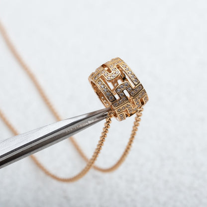 [Lumi Jewels]COLLIER PARENTESI OR ROSE DIAMANT