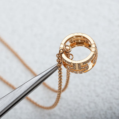 [Lumi Jewels]COLLIER PARENTESI OR ROSE DIAMANT