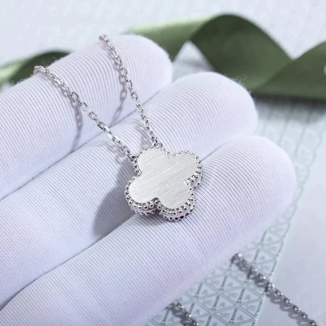 [Lumi Jewels]CLOVER COLLIER DIAMANT LASER 15MM ARGENT