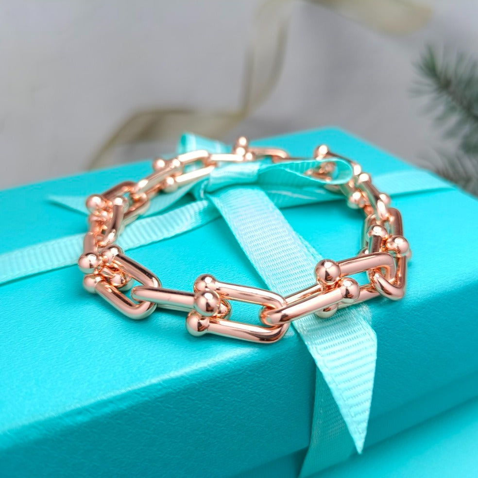 [Lumi Jewelry]HARDWEAR BRACELET PINK GOLD AND SILVER