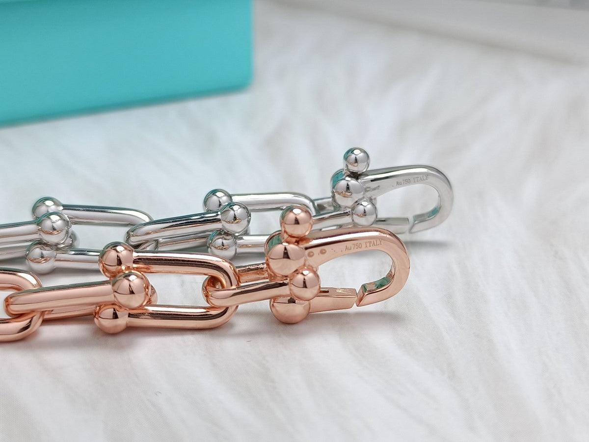 [Lumi Jewelry]HARDWEAR BRACELET PINK GOLD AND SILVER