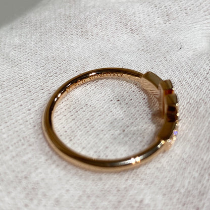 [Lumi Jewelry] WIRE RING DIAMOND PINK GOLD