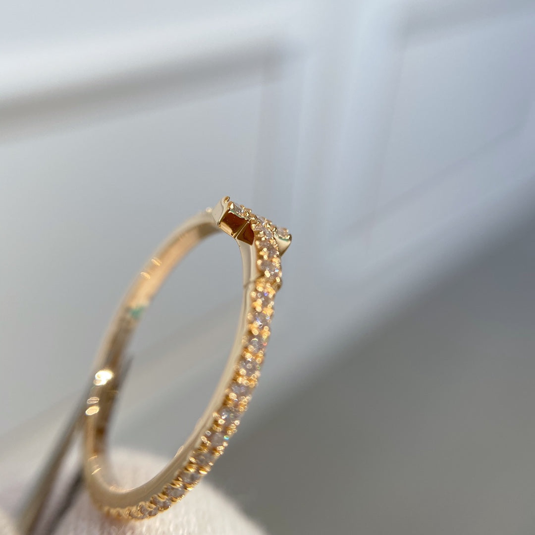 [Lumi Jewelry]T RING DIAMOND PINK GOLD