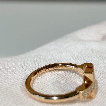 [Lumi Jewelry]T WIRE MOP DIAMOND RING PINK GOLD