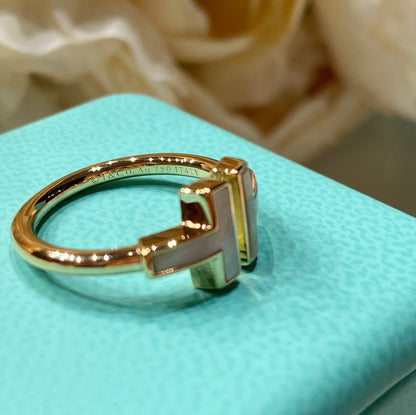 [Lumi Jewelry] WIRE MOP RING PINK GOLD
