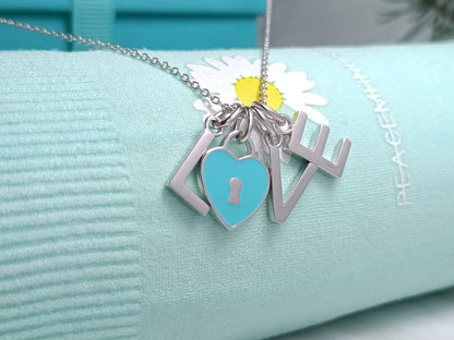 [Lumi Jewelry]LOVE TEXT PEDANT NECKLACE