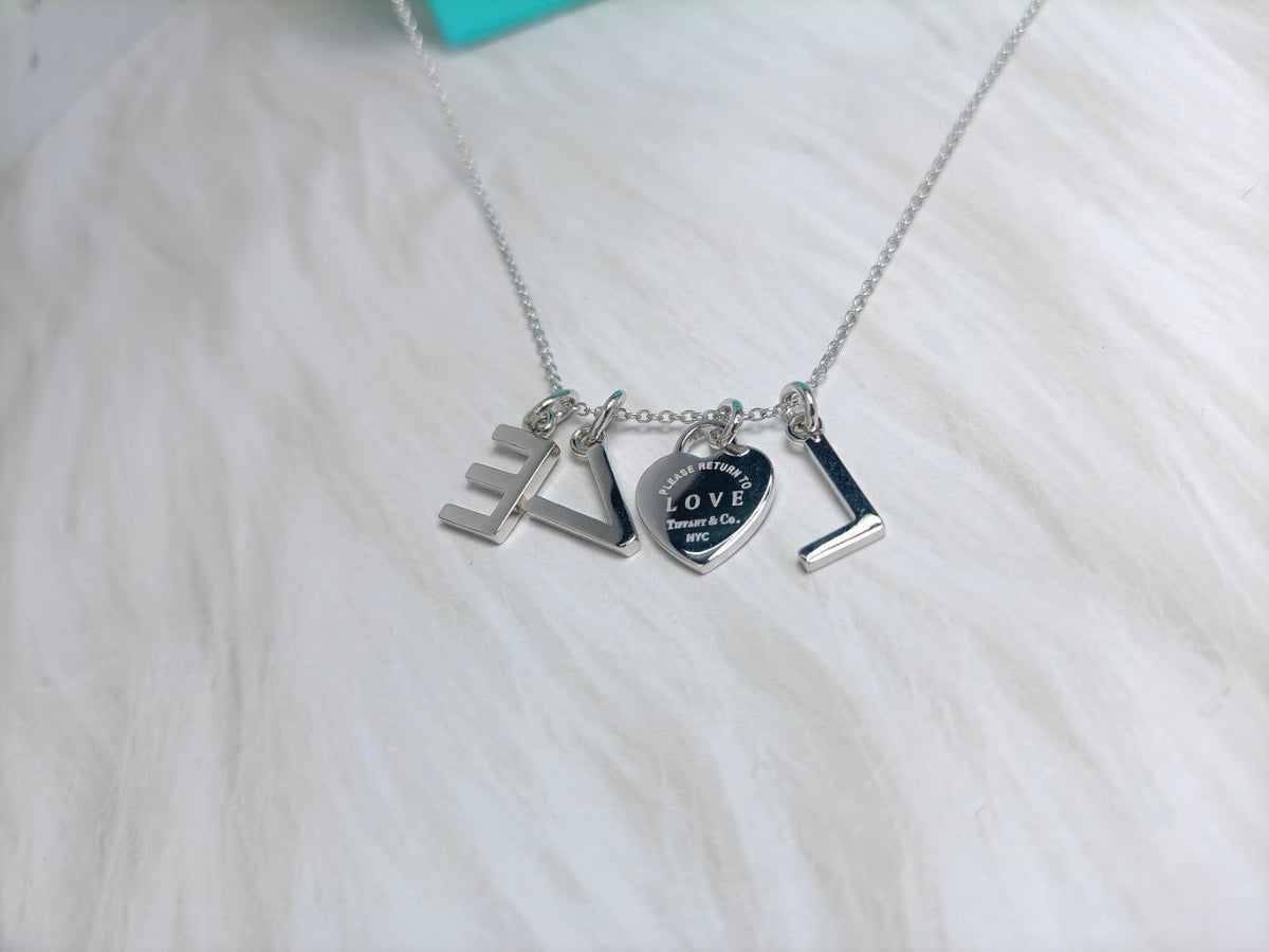 [Lumi Jewelry]LOVE TEXT PEDANT NECKLACE