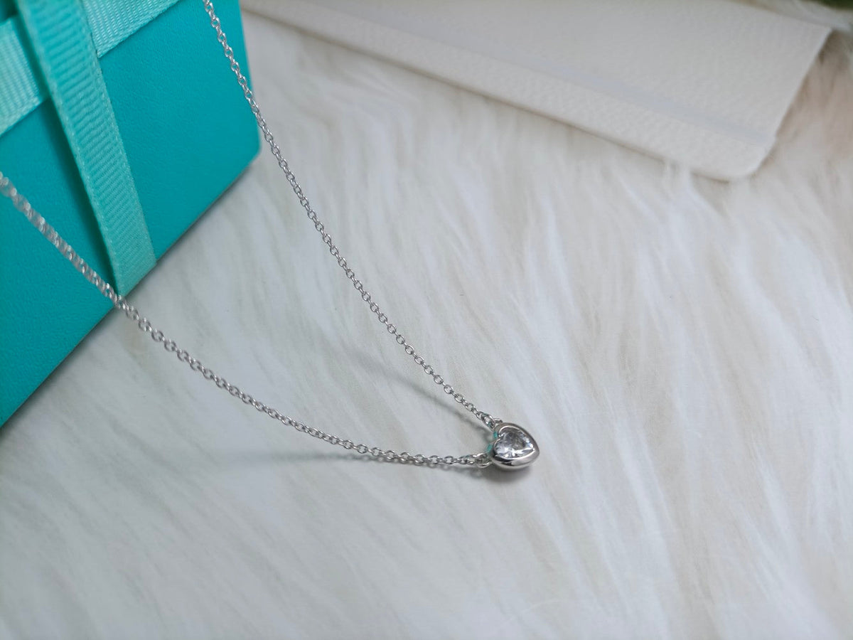 [Lumi Jewelry]HEART BIG DIAMOND NECKLACE