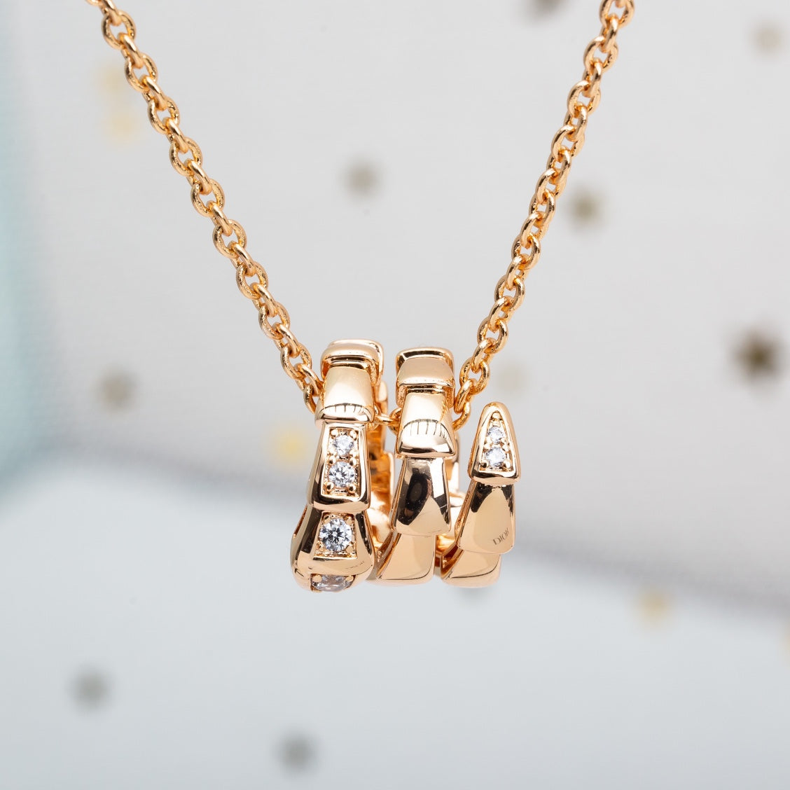 [Lumi Jewels]COLLIER SERPENTI OR ROSE DIAMANT