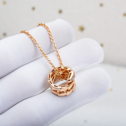 [Lumi Jewels]COLLIER SERPENTI OR ROSE DIAMANT