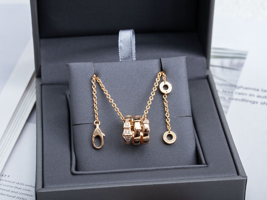 [Lumi Jewels]COLLIER SERPENTI OR ROSE DIAMANT