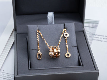 [Lumi Jewels]COLLIER SERPENTI OR ROSE DIAMANT